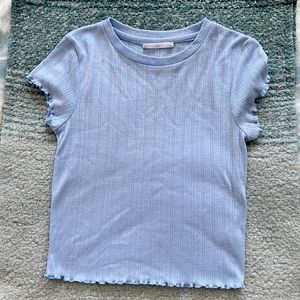 Light blue elodie crop shirt